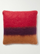 Loewe - Logo-Appliquéd Two-Tone Mohair-Blend Cushion