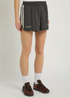 Adidas X Wales Bonner Logo-embroidered Wool-blend Shorts Dark Grey