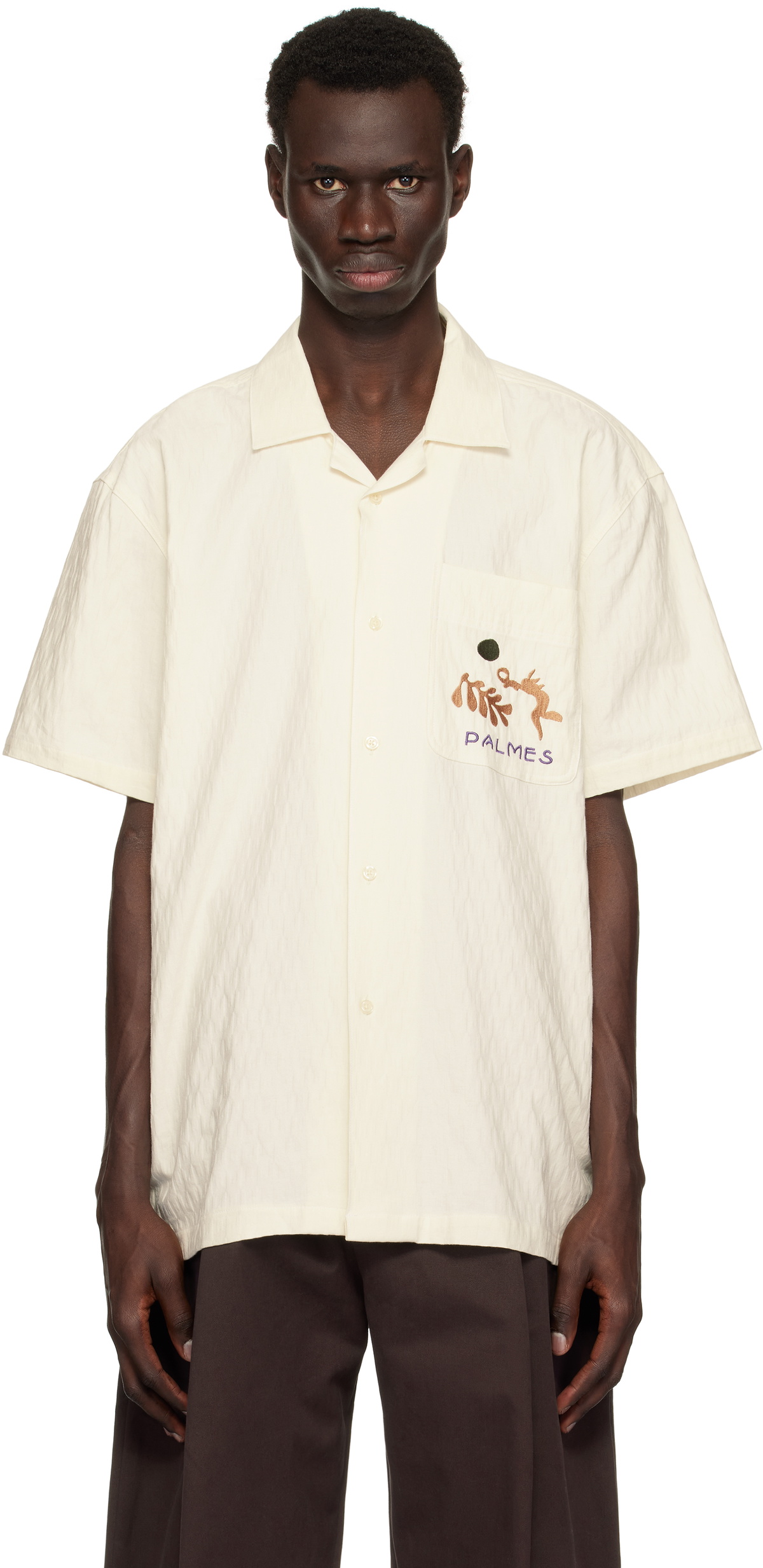 Palmes Off-White Garden Short Sleeved Shirt