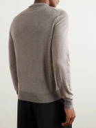 Canali - Slim-Fit Wool Half-Zip Sweater - Neutrals