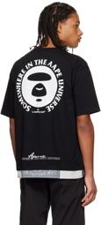 AAPE by A Bathing Ape Black Printed T-Shirt