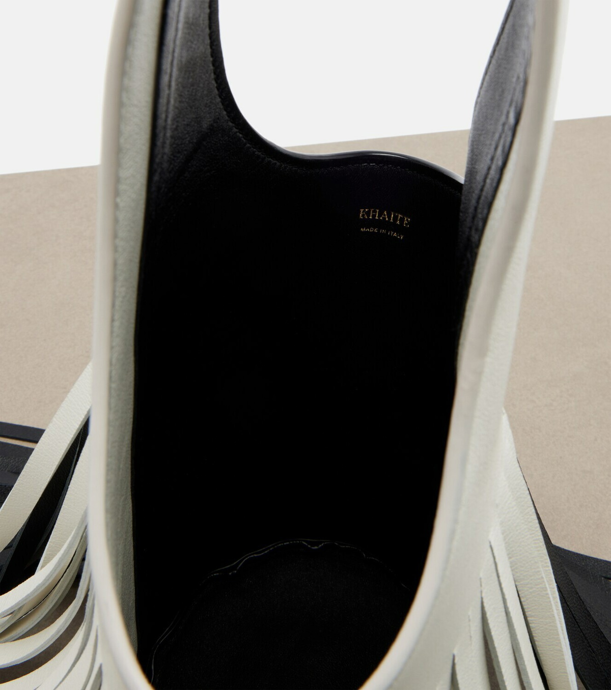 Khaite Livia Small fringed leather tote bag
