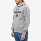 Napapijri Men's Logo Flag Hoody in Grey