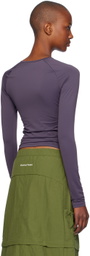 District Vision Purple Lightweight Long Sleeve Fitted Sport T-Shirt