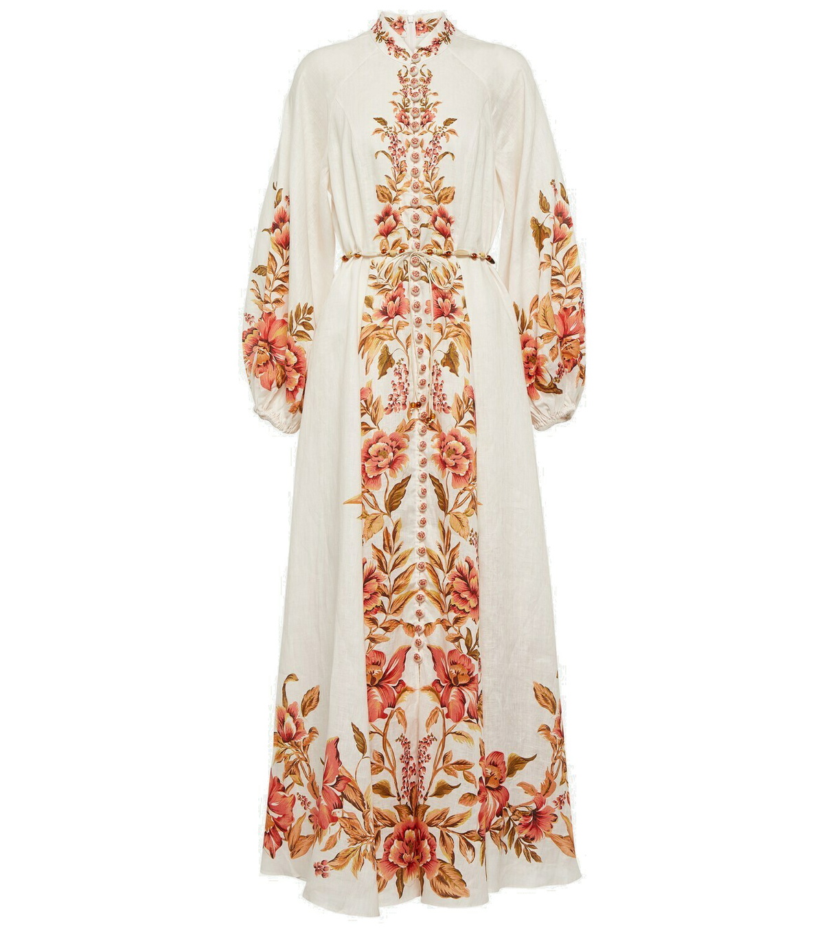 Zimmermann Vacay Billow belted floral linen maxi dress Zimmermann