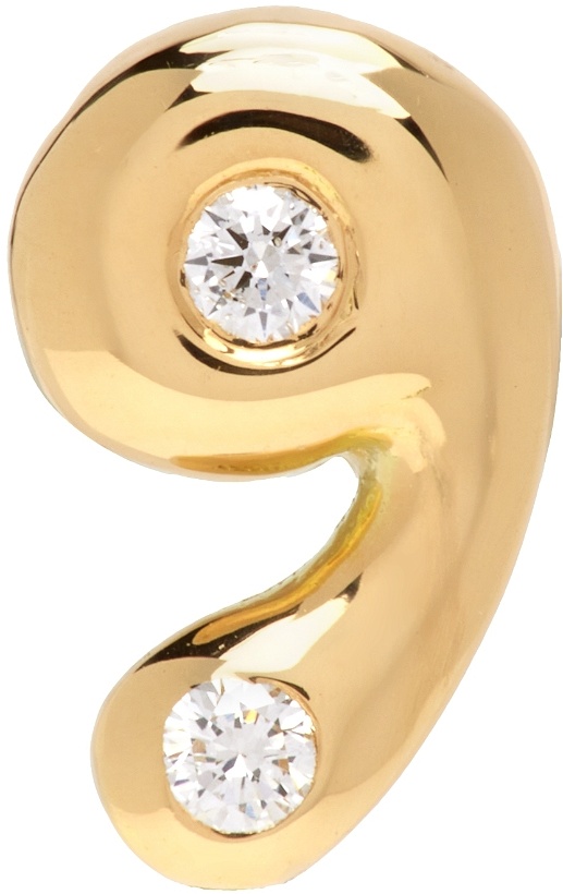 Photo: BRENT NEALE Gold Bubble Number 9 Single Earring