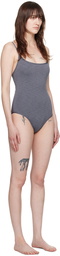 TOTEME Gray Square Neck Swimsuit