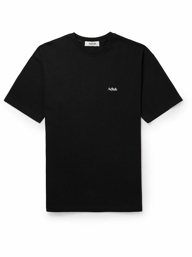 Photo: Adish - Logo-Print Cotton-Jersey T-Shirt - Black