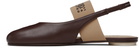 MM6 Maison Margiela Brown Anatomic Numeric Slingback Sandals