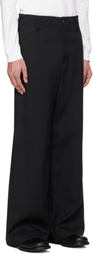 FUMITO GANRYU Black Reverse Trousers