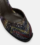 Missoni Eva 80 sequined espadrille wedges