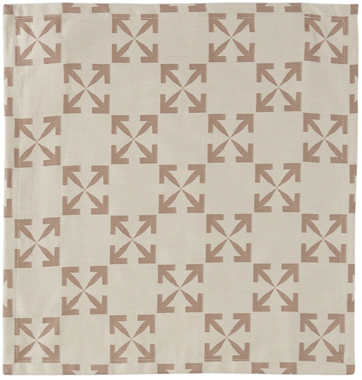 Photo: Off-White Beige Arrow Pattern Napkin Set