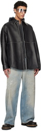 Acne Studios Black Shirt Leather Jacket