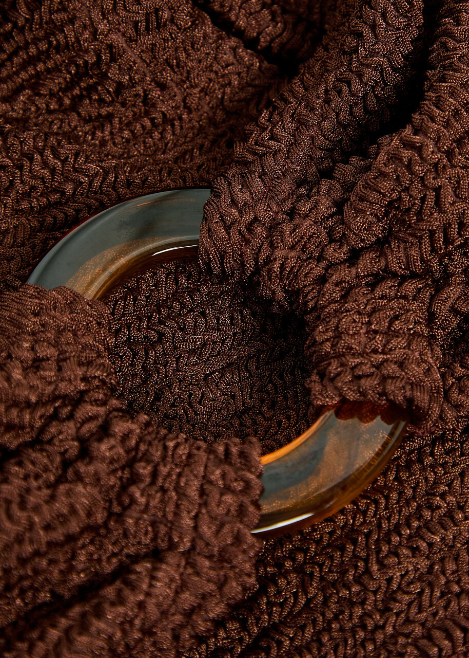 Hunza G Julia Hoop Crinkle Bikini - Brown - One Size