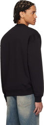 Hugo Black Logo Detail Relaxed-Fit Sweatshirt
