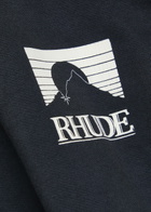 Rhude Moonlight Pack Printed Hooded Cotton Sweatshirt Black And White