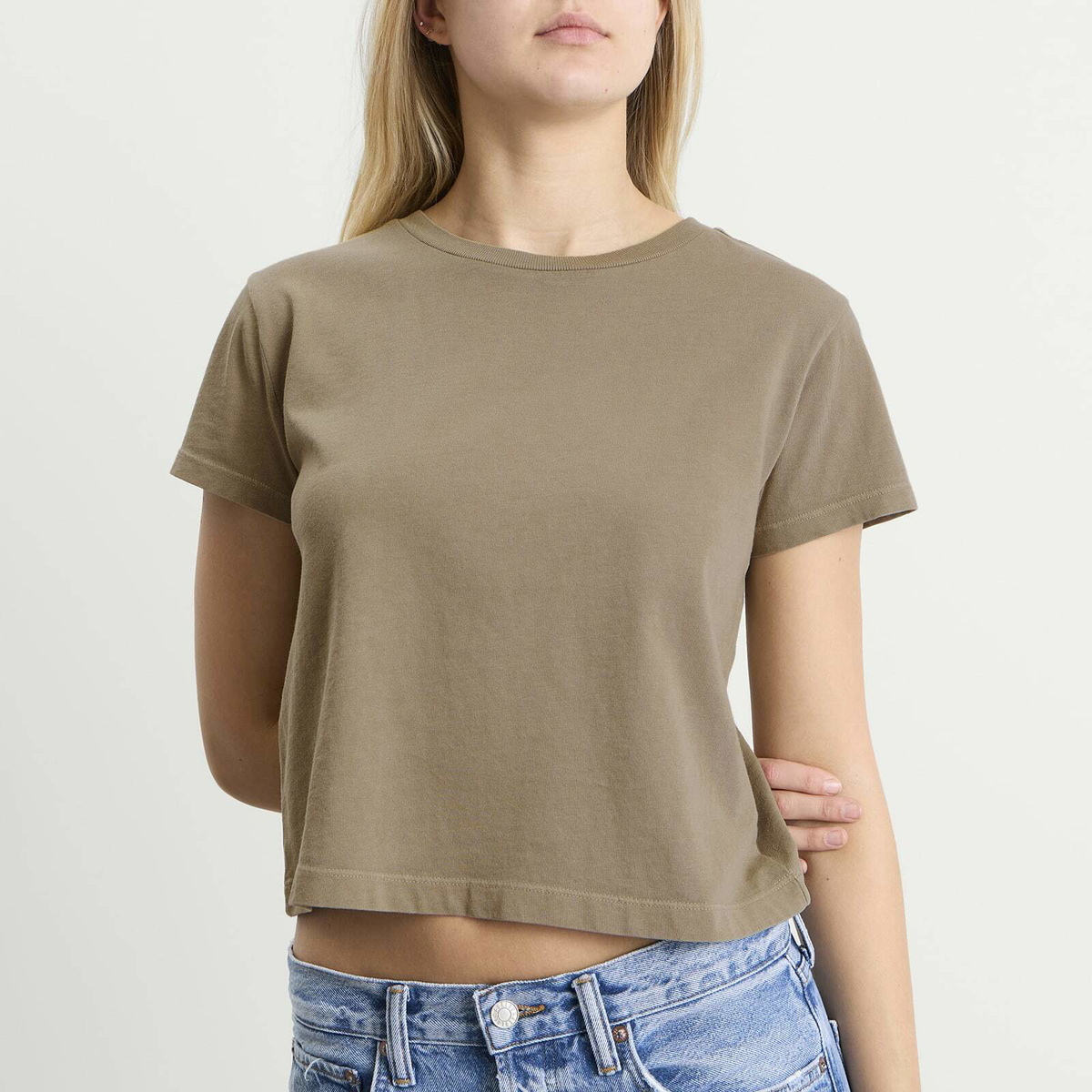 Agolde Women's Adine Shrunken T-Shirt in Trail