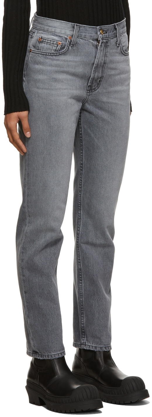 B Sides Grey Arts Mid Straight Jeans