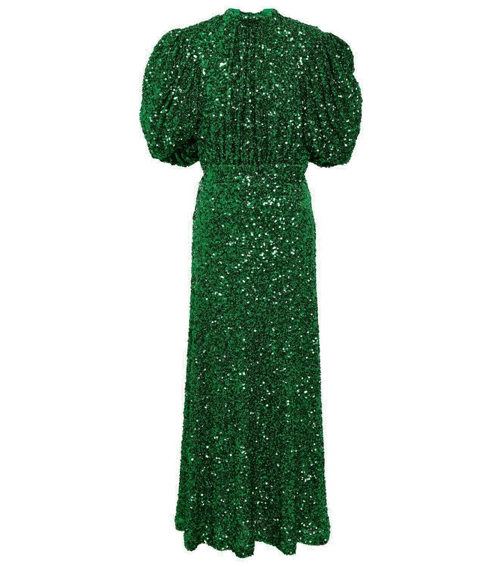 Photo: Rotate Birger Christensen Embellished puff-sleeve maxi dress