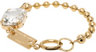 IN GOLD WE TRUST PARIS Gold Crystal Ball Chain Bracelet