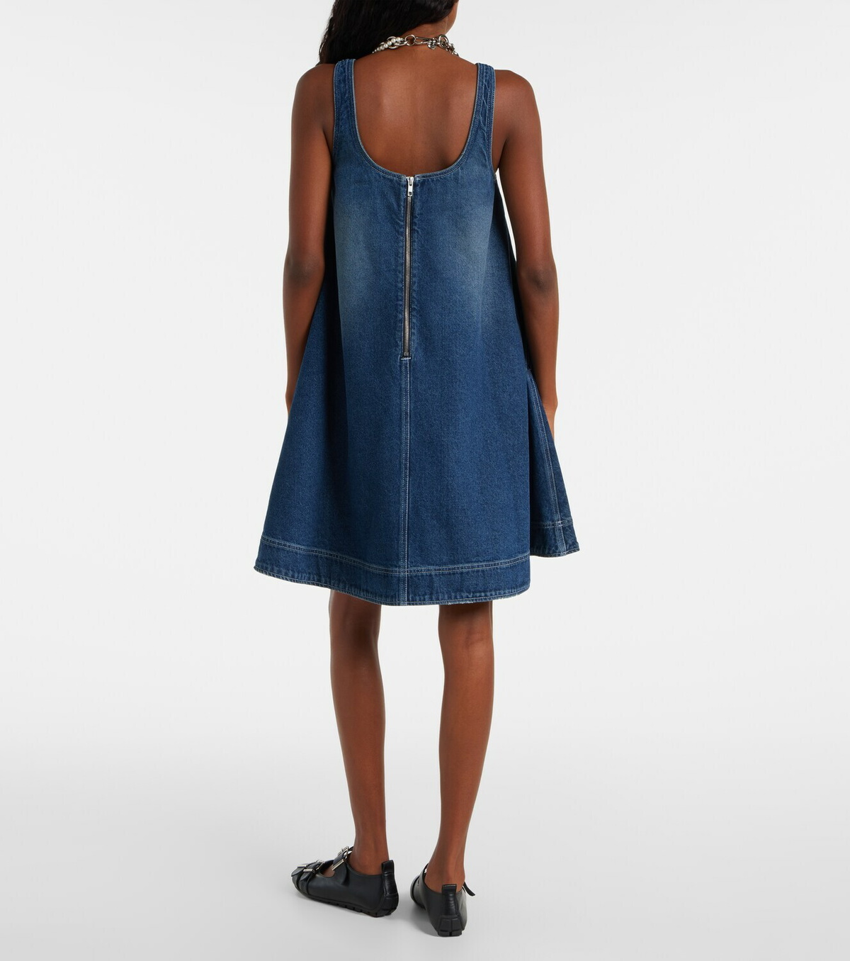 Simone Rocha Distressed denim minidress