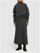 AURALEE - Milled Wool Midi Skirt
