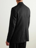 Mr P. - Houndstooth Jacquard Blazer - Black