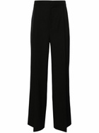 MLGA Black Wide-Leg Wool Trousers