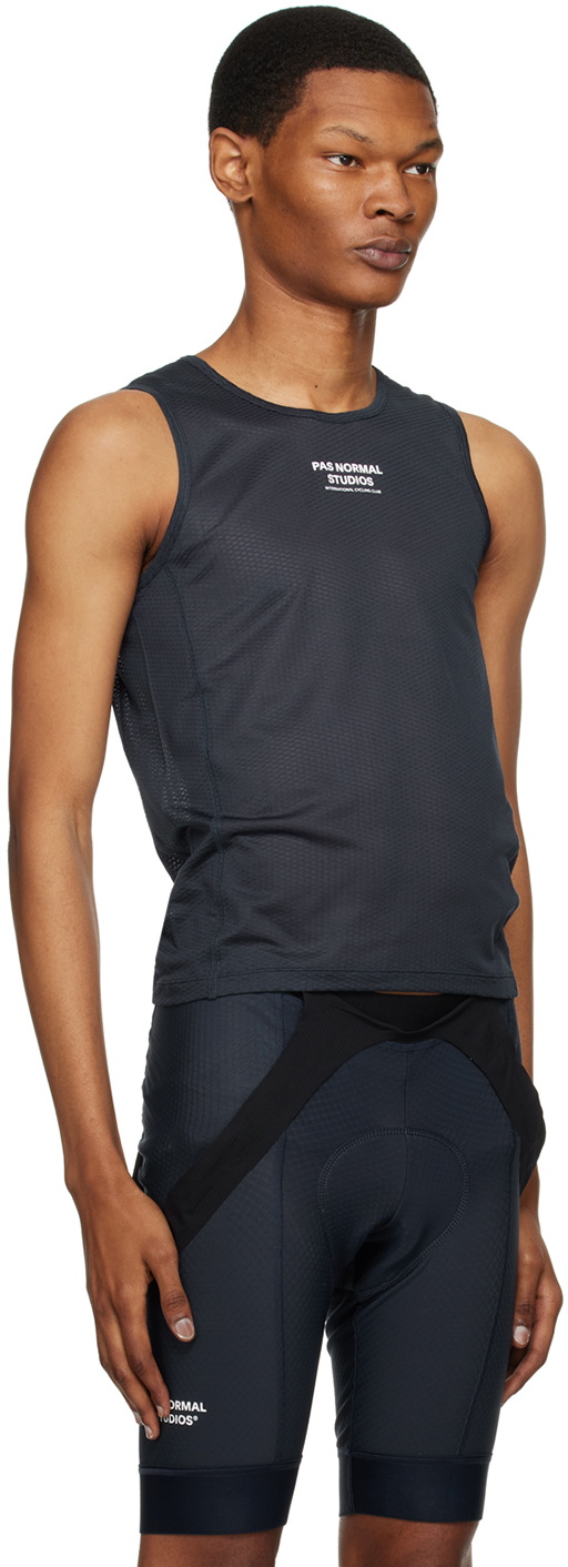 Pas Normal Studios Navy Printed Tank Top