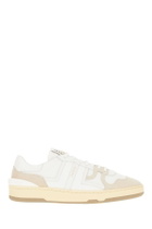 Lanvin Two-tone Leather And Fabric Clay Sneakers