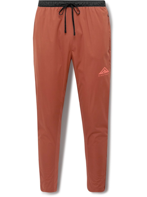 Photo: Nike Running - Phenom Elite Logo-Print Recycled Dri-FIT Track Pants - Red