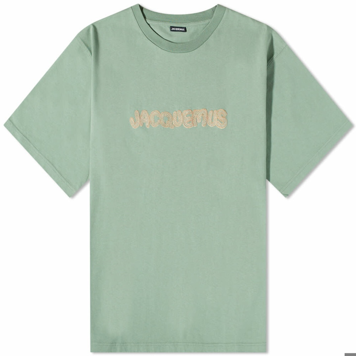 Photo: Jacquemus Men's Macrame Logo T-Shirt in Green
