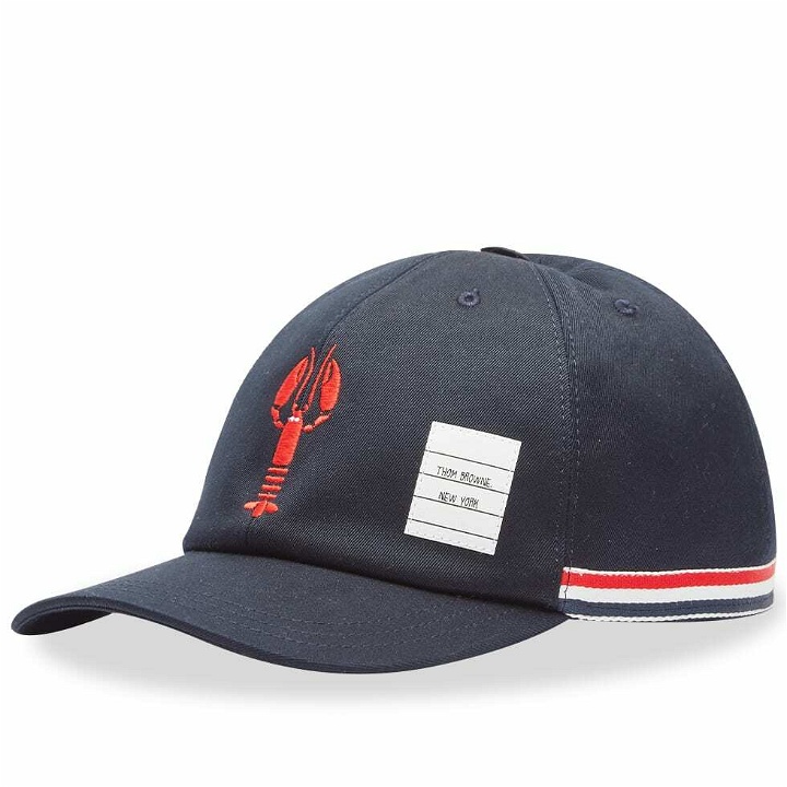 Photo: Thom Browne Men's Lobster Embroidered Baseball Cap in Navy