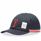 Thom Browne Men's Lobster Embroidered Baseball Cap in Navy