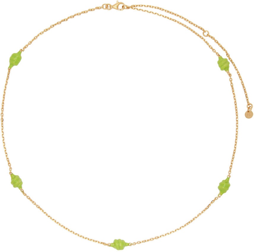 Photo: Marshall Columbia SSENSE Exclusive Green Knot Necklace