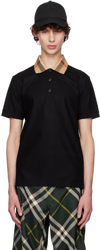 Photo: Burberry Black Cotton Polo