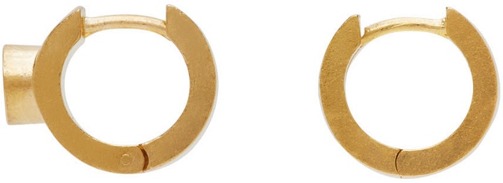 Photo: Maison Margiela Gold Numerical Logo Hoop Earrings