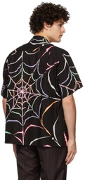 WACKO MARIA Black Wolf's Head 'Guilty Parties' Short Sleeve Shirt
