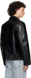 Séfr Black Duke Faux-Leather Jacket