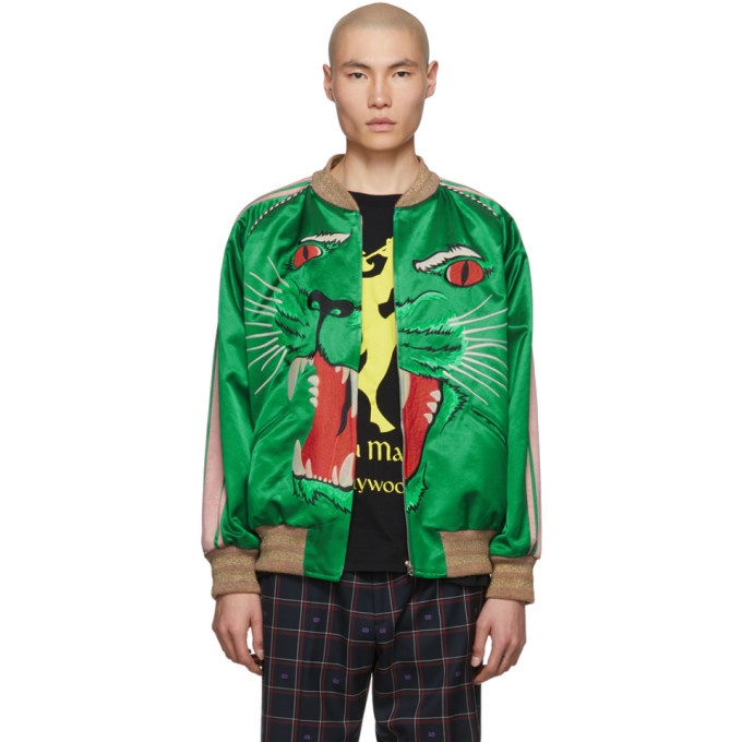 Photo: Gucci Green Panther Bomber Jacket