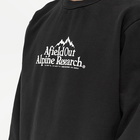 Afield Out Men's Research Crew Sweat in Black