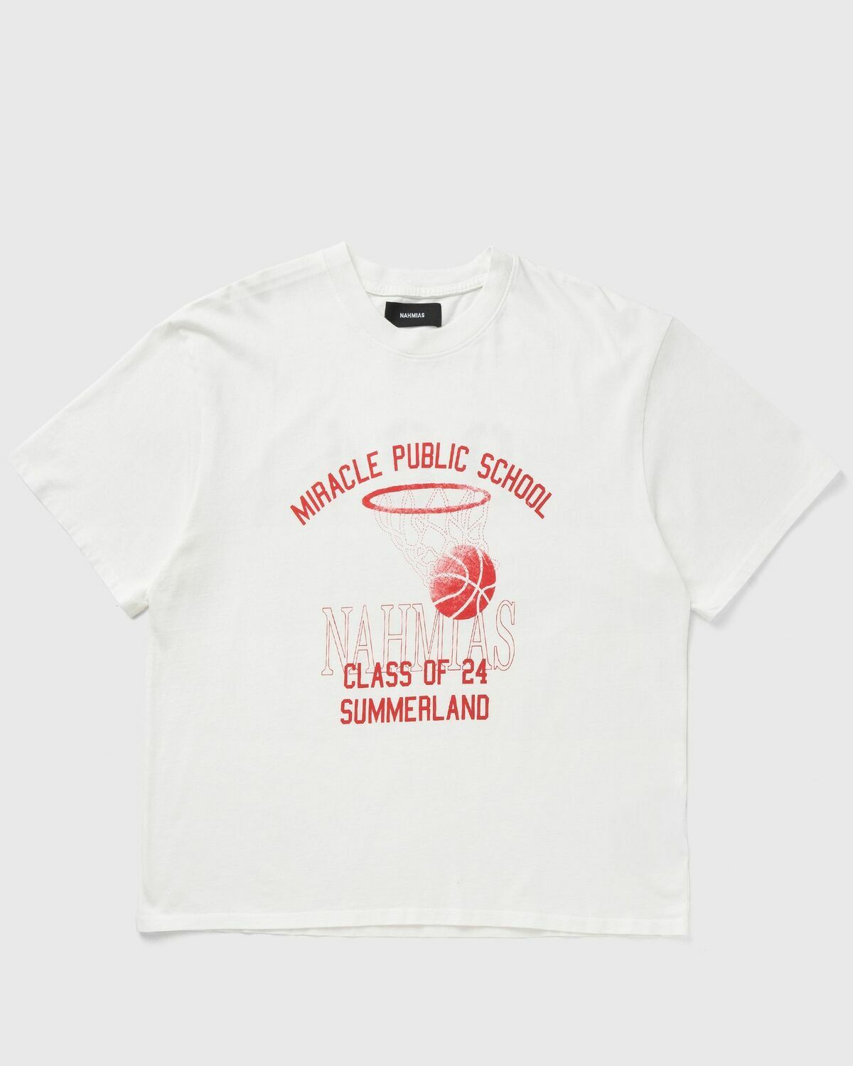 Nahmias 024 Basketball Boxy T-shirt White Mens Shortsleefe