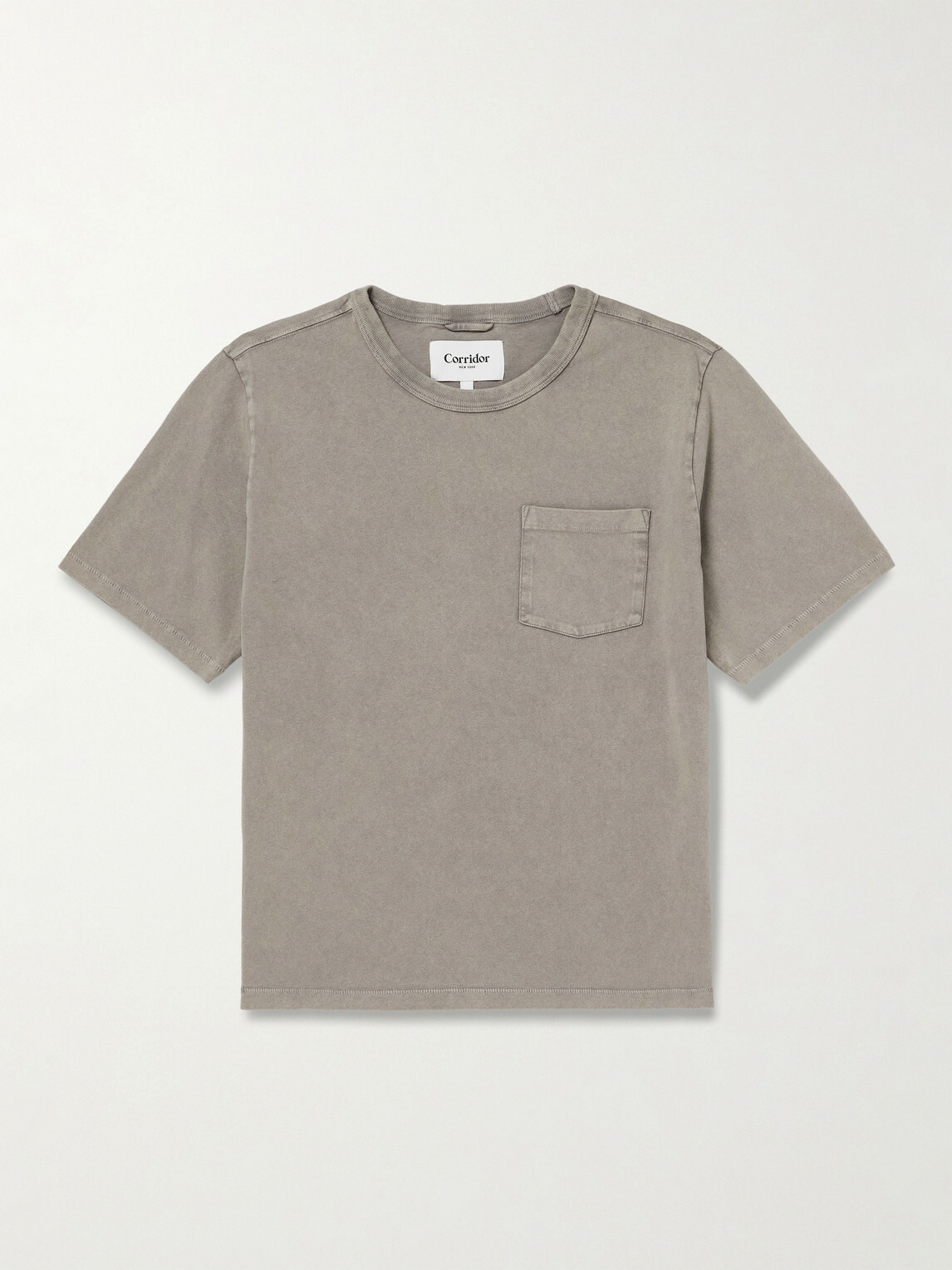 Corridor - Garment-Dyed Cotton-Jersey T-Shirt - Gray