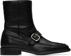 HEREU Black Bernat Buckle Boots