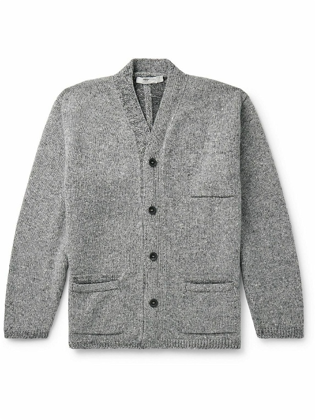 Photo: Inis Meáin - Oversized Donegal Merino Wool and Cashmere-Blend Cardigan - Gray
