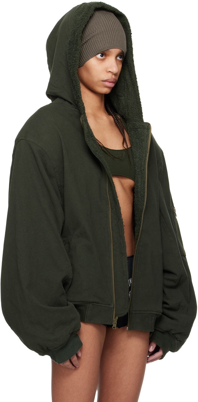 GREG ROSS Khaki Reversible Bomber Jacket Greg Ross