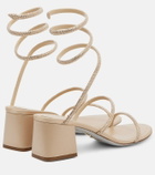 Rene Caovilla Cleo crystal-embellished satin sandals
