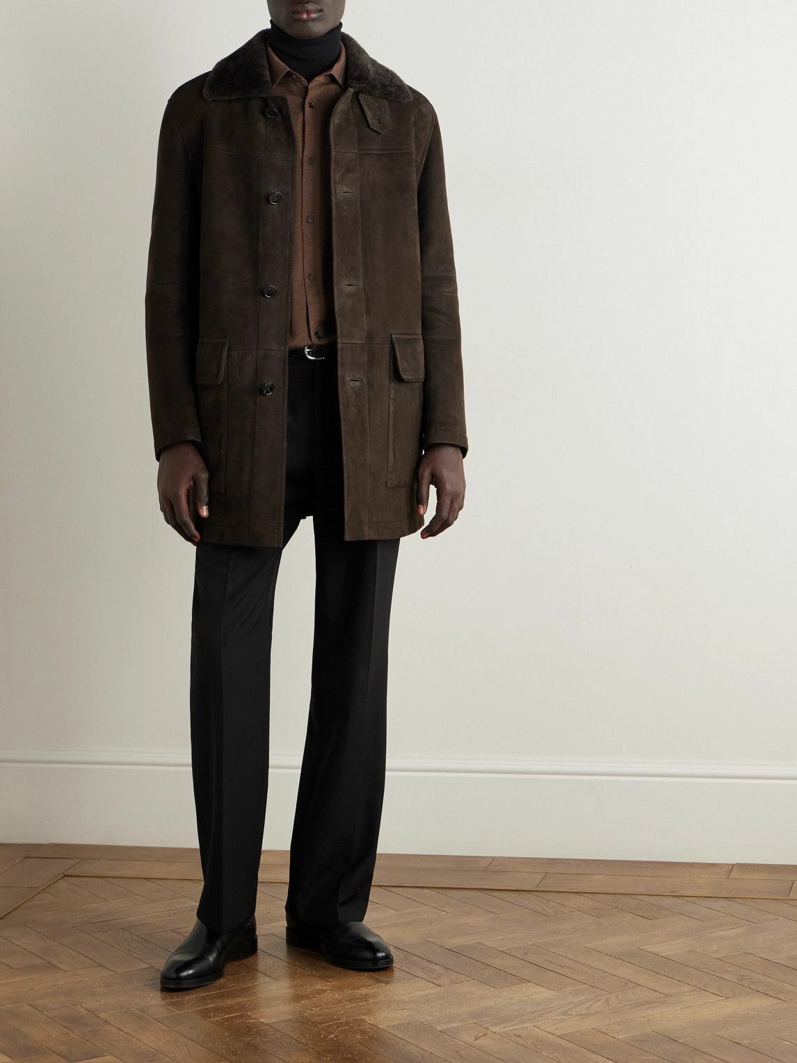 Zegna - Shearling Coat - Brown