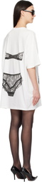 VAQUERA White Trompe L'Oeil Tall Tee Minidress