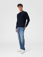 Missoni - Crew neck sweater in wool with chevron pattern, Men, Navy Blue